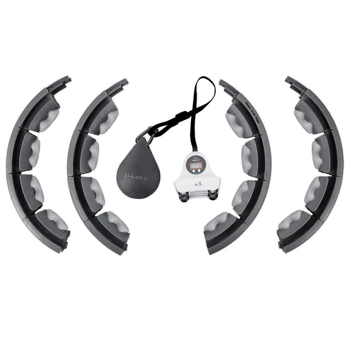 ZESTAW HULA HOP HHW06 BLACK Z PIŁKĄ GRAWITACYJNĄ I LICZNIKIEM HMS + PAS BR163 RED