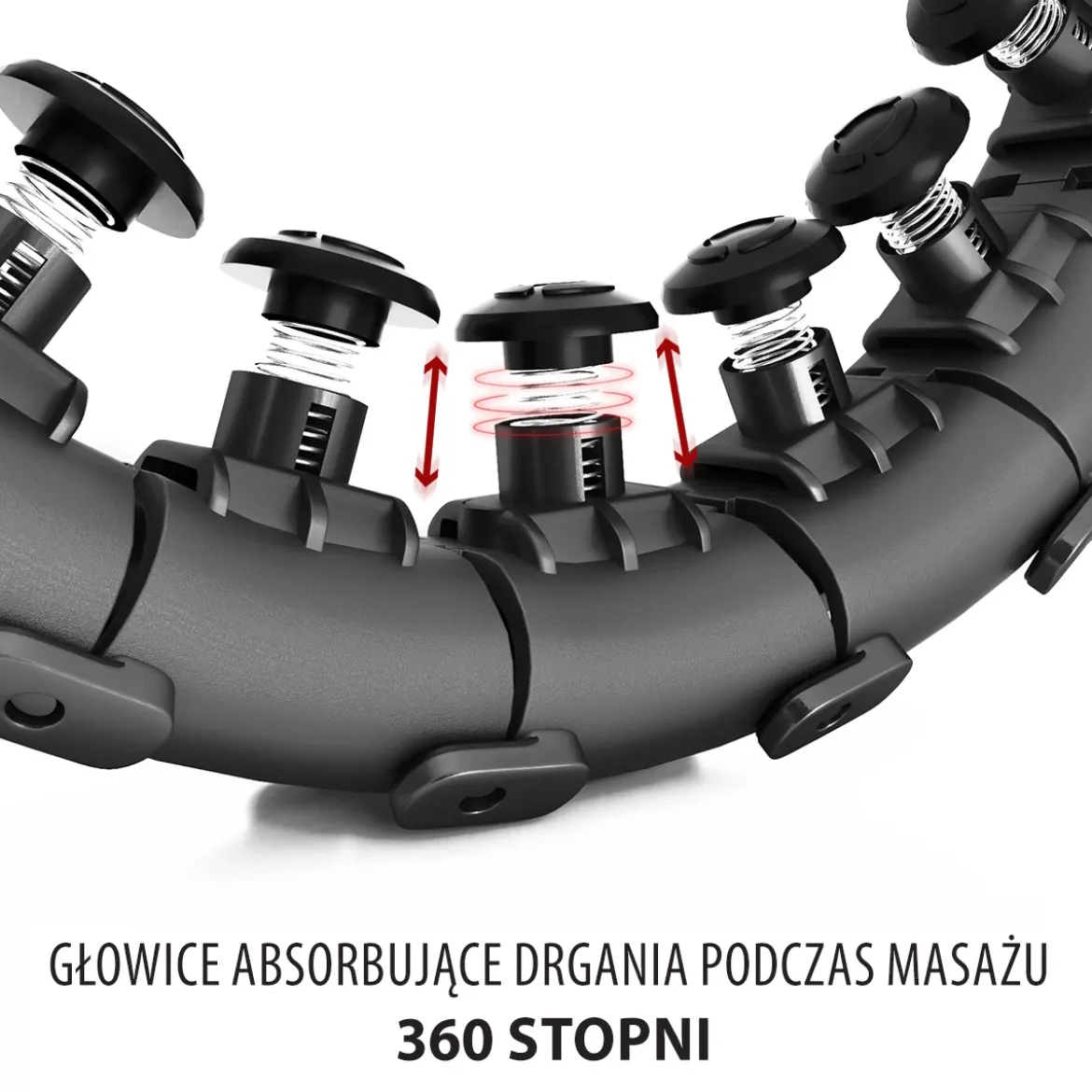ZESTAW HULA HOP HHW01 BLACK Z WYPUSTKAMI I OBCIĄŻNIKIEM HMS + PAS BR163 RED