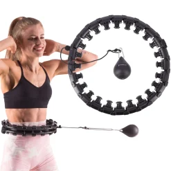 ZESTAW HULA HOP HHW01 BLACK Z WYPUSTKAMI I OBCIĄŻNIKIEM HMS + PAS BR163 RED