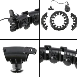 ZESTAW HULA HOP HHW01 BLACK Z WYPUSTKAMI I OBCIĄŻNIKIEM HMS + PAS BR163 RED