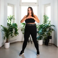 ZESTAW HULA HOP HHW12 BLACK Z WYPUSTKAMI I OBCIĄŻNIKIEM HMS + PAS BR163 BLACK PLUS SIZE