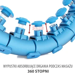 ZESTAW HULA HOP HHW01 BLUE Z WYPUSTKAMI I OBCIĄŻNIKIEM HMS + PAS BR163 RED