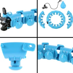 ZESTAW HULA HOP HHW01 BLUE Z WYPUSTKAMI I OBCIĄŻNIKIEM HMS + PAS BR163 RED