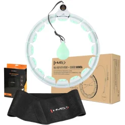 ZESTAW HULA HOP HHW06 GREEN Z PIŁKĄ GRAWITACYJNĄ I LICZNIKIEM HMS + PAS BR163 BLACK