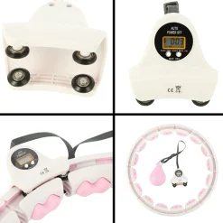 ZESTAW HULA HOP HHW06 PINK Z PIŁKĄ GRAWITACYJNĄ I LICZNIKIEM HMS + PAS BR163 BLACK