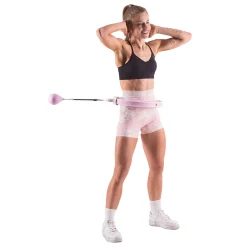 ZESTAW HULA HOP HHW06 PINK Z PIŁKĄ GRAWITACYJNĄ I LICZNIKIEM HMS + PAS BR163 BLACK PLUS SIZE