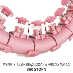 ZESTAW HULA HOP HHW01 PINK Z WYPUSTKAMI I OBCIĄŻNIKIEM HMS + PAS BR163 RED