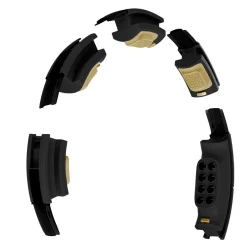 ZESTAW HULA HOP MAGNETYCZNY BLACK/GOLD HHM13 Z LICZNIKIEM HMS + PAS WYSZCZUPLAJĄCY BR163 BLACK