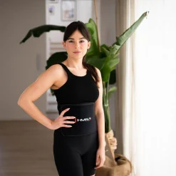 ZESTAW HULA HOP MAGNETYCZNY BLACK/GOLD HHM13 Z LICZNIKIEM HMS + PAS WYSZCZUPLAJĄCY BR163 BLACK