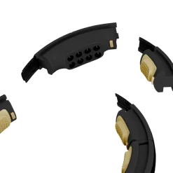 ZESTAW HULA HOP MAGNETYCZNY BLACK/GOLD HHM13 Z LICZNIKIEM HMS + PAS WYSZCZUPLAJĄCY BR163 BLACK