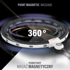 ZESTAW HULA HOP MAGNETYCZNY BLACK HHM15 Z LICZNIKIEM HMS + PAS WYSZCZUPLAJĄCY BR163 RED