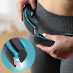 ZESTAW HULA HOP MAGNETYCZNY BLACK/TURQUOISE HHM17 Z LICZNIKIEM HMS + PAS WYSZCZUPLAJĄCY BR163 RED