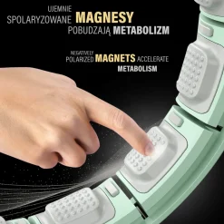 ZESTAW HULA HOP MAGNETYCZNY GREEN HHM13 Z LICZNIKIEM HMS + PAS WYSZCZUPLAJĄCY BR163 RED