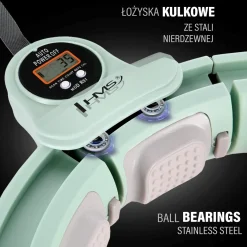 ZESTAW HULA HOP MAGNETYCZNY GREEN HHM13 Z LICZNIKIEM HMS + PAS WYSZCZUPLAJĄCY BR163 RED