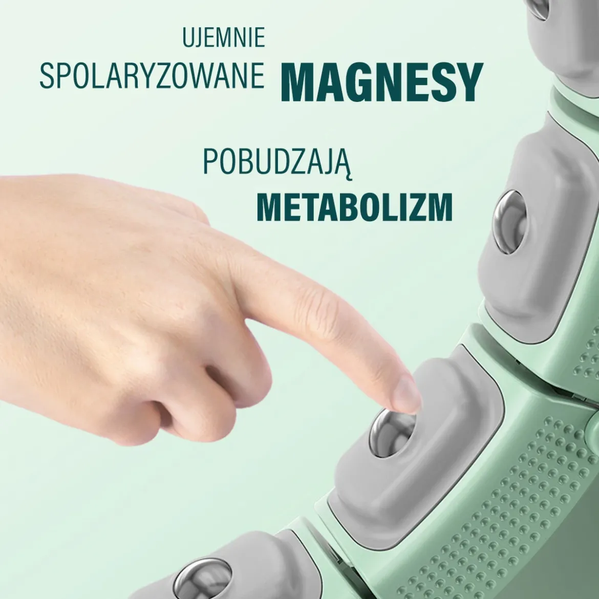 ZESTAW HULA HOP MAGNETYCZNY GREEN HHM14 Z LICZNIKIEM HMS + PAS WYSZCZUPLAJĄCY BR163 BLACK
