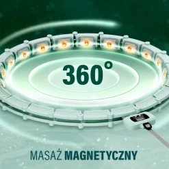 ZESTAW HULA HOP MAGNETYCZNY GREEN HHM14 Z LICZNIKIEM HMS + PAS WYSZCZUPLAJĄCY BR163 BLACK