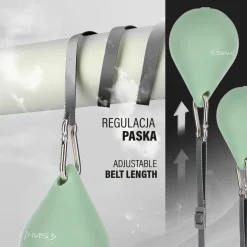 ZESTAW HULA HOP MAGNETYCZNY GREEN HHM15 Z LICZNIKIEM HMS + PAS WYSZCZUPLAJĄCY BR163 RED