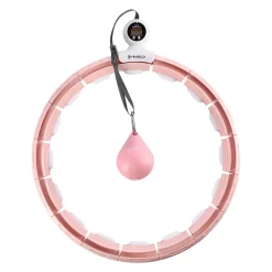 ZESTAW HULA HOP MAGNETYCZNY PINK HHM15 Z LICZNIKIEM HMS + PAS WYSZCZUPLAJĄCY BR163 RED