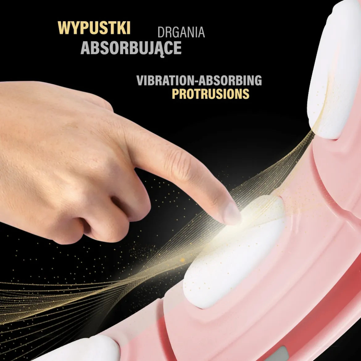 ZESTAW HULA HOP MAGNETYCZNY PINK HHM15 Z LICZNIKIEM HMS + PAS WYSZCZUPLAJĄCY BR163 RED