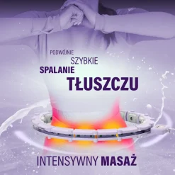 ZESTAW HULA HOP MAGNETYCZNY VIOLET HHM14 Z LICZNIKIEM HMS + PAS BR163 BLACK PLUS SIZE