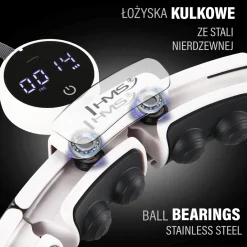 ZESTAW HULA HOP MAGNETYCZNY WHITE HHM16 Z LICZNIKIEM HMS + PAS WYSZCZUPLAJĄCY BR163 BLACK