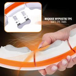 ZESTAW HULA HOP MAGNETYCZNY WHITE/ORANGE HHM21 Z LICZNIKIEM HMS + PAS WYSZCZUPLAJĄCY BR1313