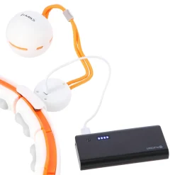 ZESTAW HULA HOP MAGNETYCZNY WHITE/ORANGE HHM21 Z LICZNIKIEM HMS + PAS WYSZCZUPLAJĄCY BR1313