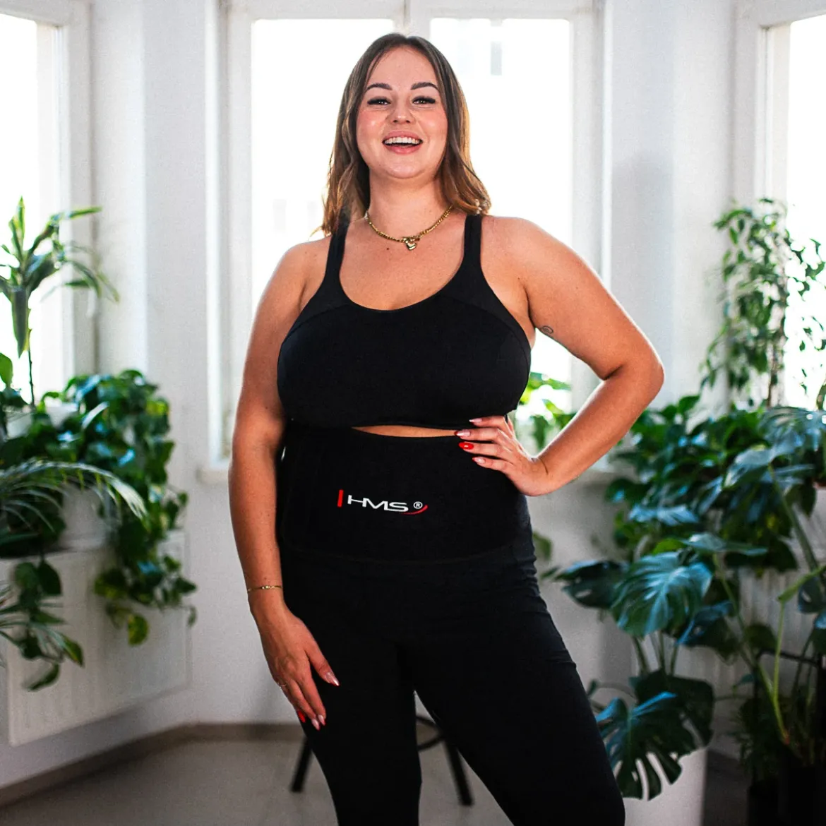 ZESTAW HULA HOP PLUS SIZE HHW12 VIOLET Z WYPUSTKAMI I OBCIĄŻNIKIEM HMS + PAS BR163 BLACK