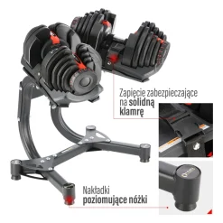 ZESTAW SR80 SZTANGIELKI REGULOWANE (2 SZT.) + STR10 PRO STOJAK HMS